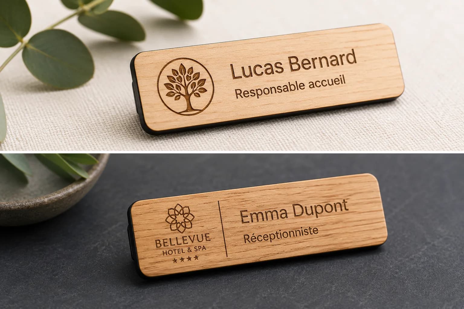 Badge en bois — Badges en bois naturel, Recognition Express